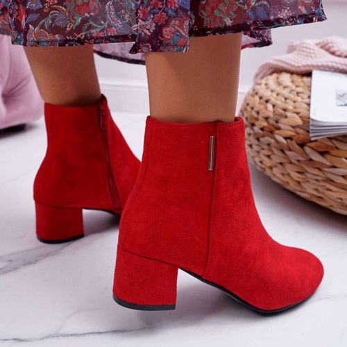 Damskie Botki Ocieplane Czerwone Fiorelli r.38 na Arena.pl