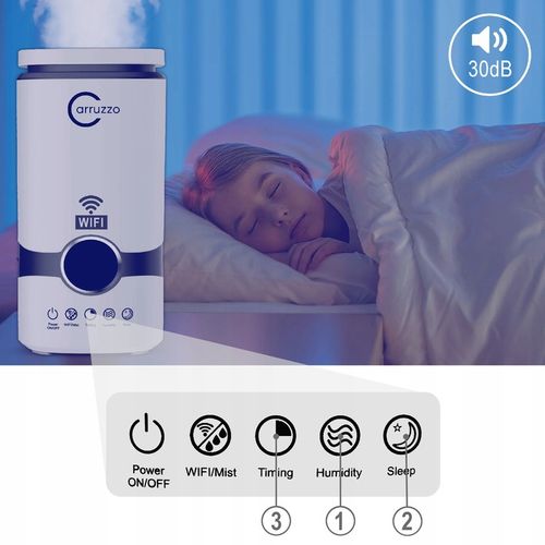 Nawilżacz powietrza SMART HOME WIFI automatyczny AROMATERAPIA OLEJKI PILOT na Arena.pl