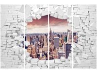 OBRAZ CITY VIEW CEGŁA KAMIENIE WIDOK
