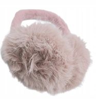 Duże miękkie futrzane dłuższy włos nauszniki rozmiar uniwersalny różowy
