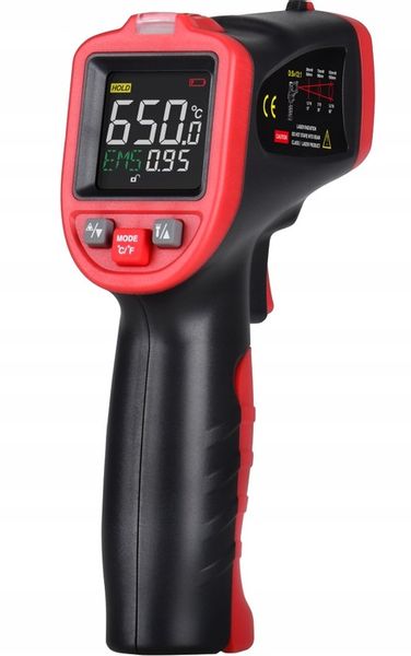PIROMETR TERMOMETR LASEROWY BEZDOTYKOWY NA PODCZERWIEŃ EMISYJNOŚĆ -50+650°C zdjęcie 5
