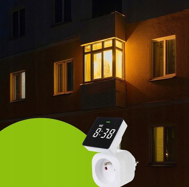 PROGRAMATOR CZASOWY TIMER CYFROWY 8 PROGRAMÓW 3680W EKRAN LCD 16A IP20 zdjęcie 3