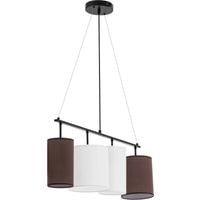 lampa sufitowa nowoczesna 4 punktowa e14 - biało brązowa