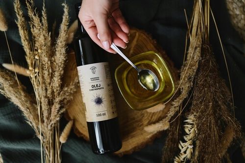 OLEJ Z OSTROPESTU 500 ml tłoczony zimno BADANIA zimnotłoczony NIERAFINOWANY na Arena.pl