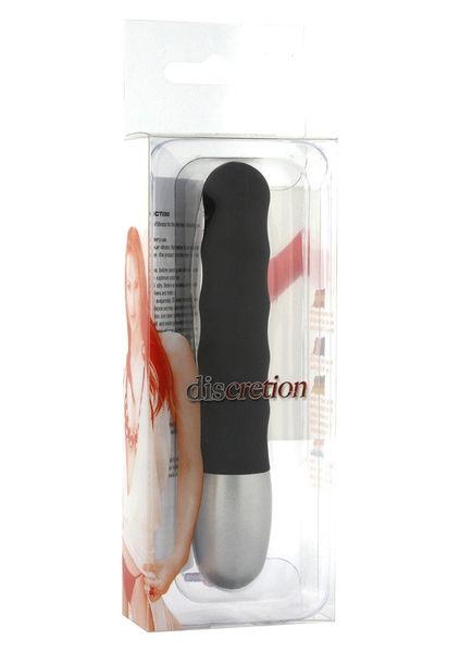 Mini Wibrator Discretion Ribbed Black zdjęcie 2