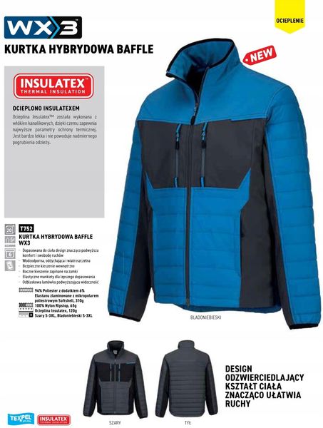 PORTWEST KURTKA SOFTSHELL WX3 BAFFLE T752 M zdjęcie 3