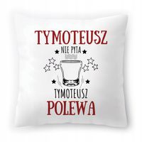 Poduszka Dla Tymoteusza Na Urodziny Ze Zdjęciem Na Prezent Biała 40X40 Cm