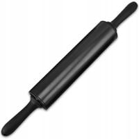 WAŁEK DO CIASTA PIZZY STALOWY KUCHENNY OBROTOWY PORZĄDNY CZARNY DUŻY 48 CM