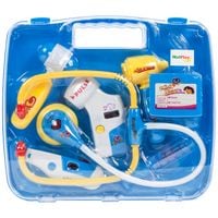 Mały doktor dla dzieci z akcesoriami WALIZKA Niebieska