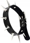 Kolczatka skórzany naszyjnik obroża choker kolce  B115
