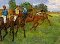 Before the Race, Edgar Degas - plakat 84,1x59,4 cm