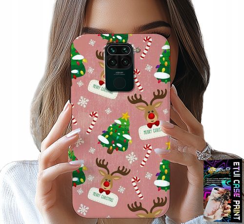 ETUI DO XIAOMI NOTE 9 - ŚWIĄTECZNE RENIFERY CHOINKI LASKA WZORY na Arena.pl