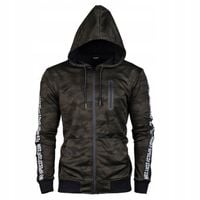 BLUZA MĘSKA DRESOWA SPORTOWA TRENINGOWA MIL-TEC Z KAPTUREM MORO WOODLAND M