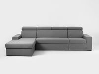 Narożnik ATLANTICA 4 osobowy rozkł. L - stalowy, regulacja podgłówka,