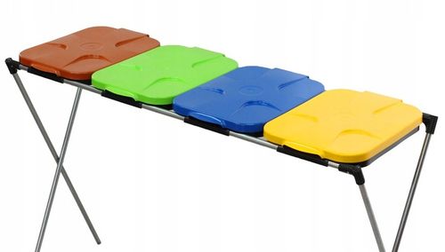 STOJAK KOSZ 4 STANOWISKA DO SEGREGACJI ŚMIECI KOSZ NA ŚMIECI STELAŻ KOSZE na Arena.pl