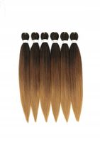 2X Włosy Doczepiane Damskie Wstępnie Rozciągnięte Warkocze 6 Pasm 60 cm
