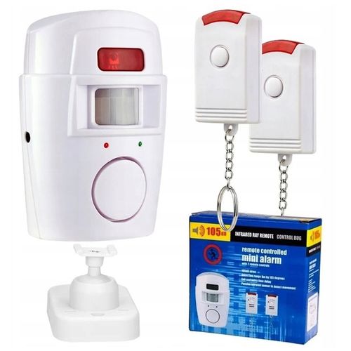ALARM BEZPRZEWODOWY CZUJNIK RUCHU SYRENA NA BATERIE DO DOMU GARAŻU 2X na Arena.pl