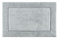 Dywanik łazienkowy 60x90 cm srebrny bawełniany z kryształkami