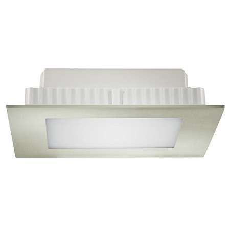 Wpust LAMPA sufitowa HL685L 02127 Ideus podtynkowa OPRAWA metalowa LED 12W 6000K kwadratowa satyna na Arena.pl