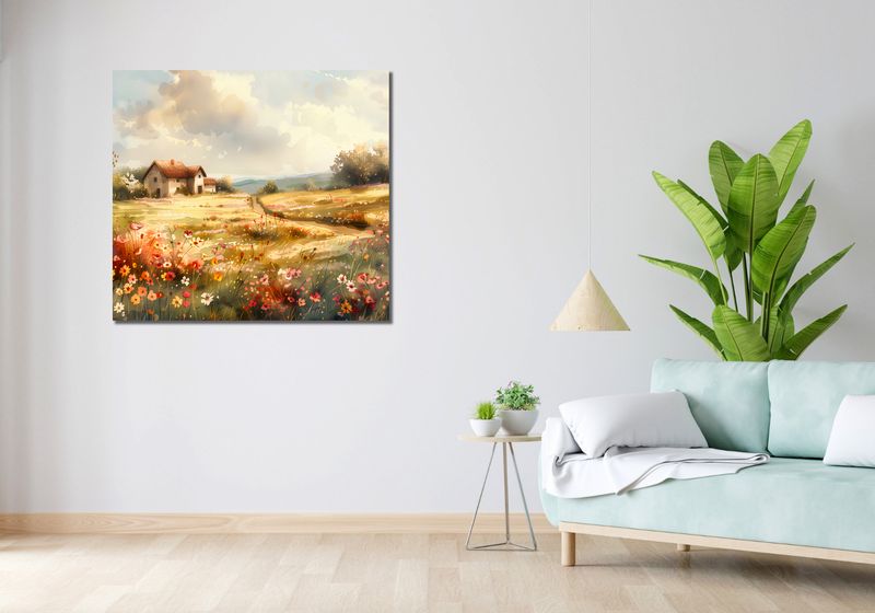 Obraz 100x90cm Sielski Domek zdjęcie 2