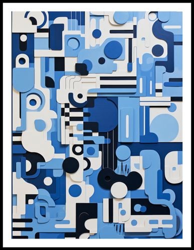 Plakat 60x80cm Niebieski Labirynt na Arena.pl