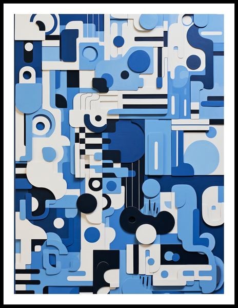 Plakat 60x80cm Niebieski Labirynt zdjęcie 3