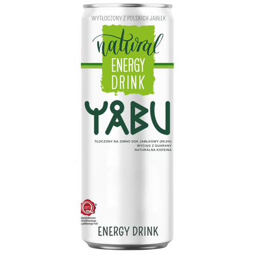 Yabu Natural energy drink o smaku jabłkowym bez dodatku cukru 250ml na Arena.pl