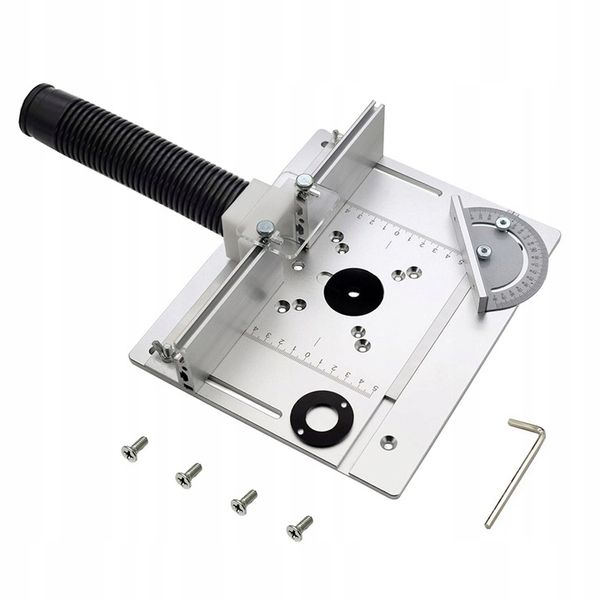 ALUMINIOWA PŁYTA DO STOŁU FREZARKI Z PROWADNICĄ UKOŚNĄ I PŁOTEM PRZESUWANYM zdjęcie 7