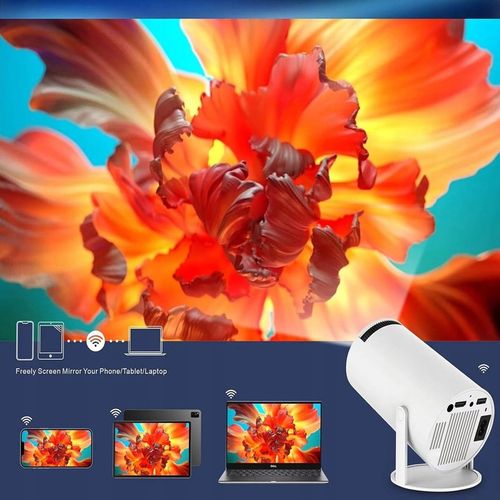 PROJEKTOR RZUTNIK ANDROID TV WIFI MINI 4K PRZENOŚNY SMART GŁOŚNIK OBROTOWY na Arena.pl