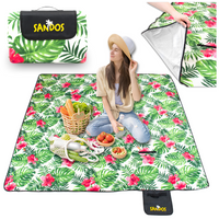 Koc piknikowy 200x200 kwiaty