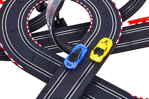 6-Metrowy Tor Wyścigowy Dla Dzieci 3-8 Lat + Świetlne Pętle 360 + 2 Autka na Arena.pl