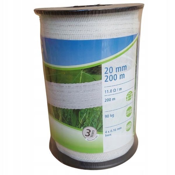 Taśma BASIC 20mm 200m do pastucha dla koni PASTUCH zdjęcie 3
