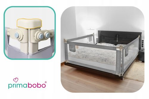 PRIMABOBO Barierka ochronna do łóżka CLASSIC 140cm dla dzieci WYSOKA na Arena.pl