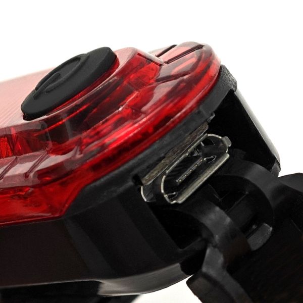 Lampka rowerowa 4 tryby pracy USB czerwona zdjęcie 2
