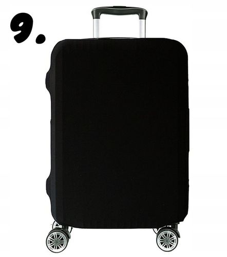 Pokrowiec na Walizkę Ochronny Etui Trzy Rozmiary S M L Czarny z Tekstem na Arena.pl