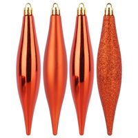 4x Bombki Choinkowe Świąteczne Nietłukące Czerwone Zestaw Bombek Choinka