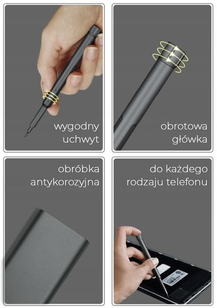 Śrubokręt precyzyjny TurnTech z zestawem końcówek 48 in 1 ALU zdjęcie 14