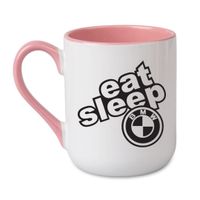 KUBEK "EAT SLEEP BMW" Wzór - Elegant Coffee Różowy 330 ml