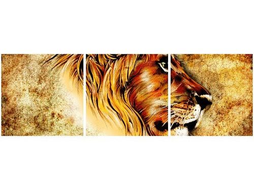 90X30CM DOSTOJNY LEW TRÓJ OBRAZ na Arena.pl