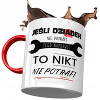 Kubek Czerwony Dla Dziadka Dzień Dziadka Prezent Z Nadrukiem Ze Zdjęciem