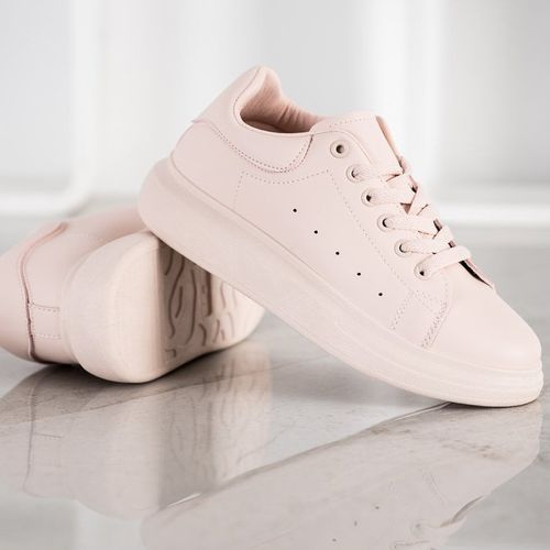 Pudrowe Trampki Na Platformie r.37 na Arena.pl