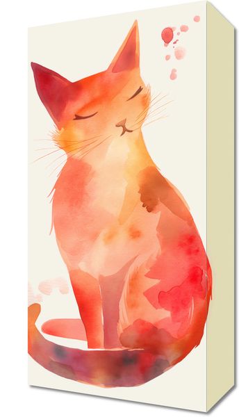 Obraz 20x40cm Akwarelowy Kot zdjęcie 1