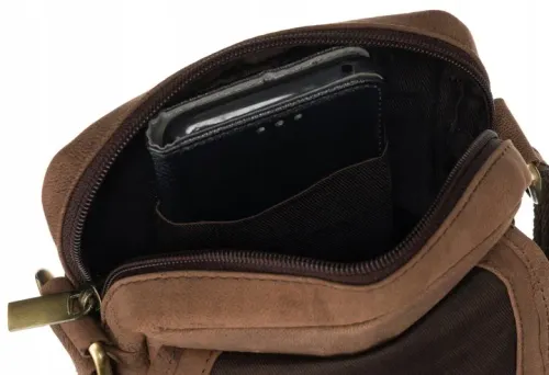 torebka listonoszka skóra naturalna brązowy na Arena.pl