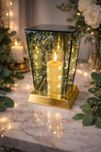 Lampion- znicz + wkład LED. Elegancki symbol pamięci