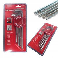 Klucze imbusowe zestaw imbusy hex z kulką długie 1,5-10mm 9szt Milwaukee