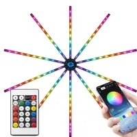Lampa led fajerwerki rgb app + pilot samoprzylepna dekoracja impreza