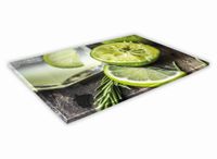 SZKLANA DESKA KUCHENNA 40x30 26b Limonka rozmaryn