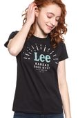 LEE T SHIRT DAMSKI SEASONAL LOGO TEE BLACK L42YRE01 XS