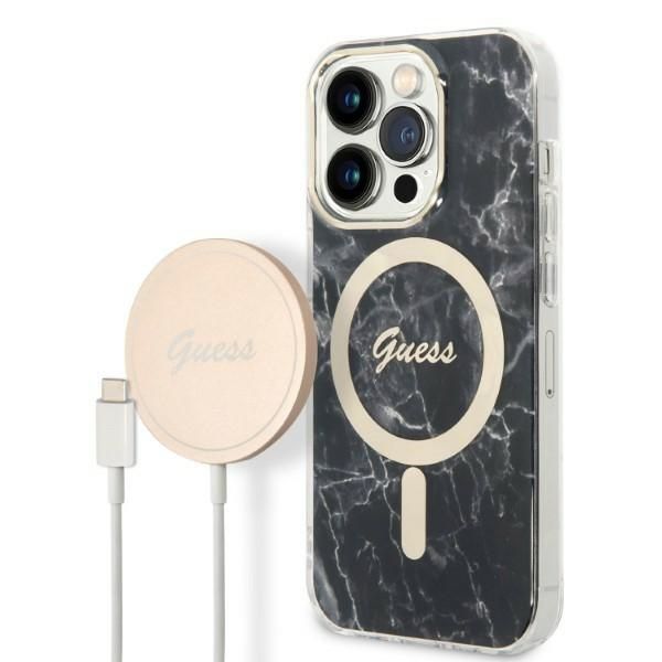 Etui Guess do iPhone 14 Pro Max, Czarny, MagSafe zdjęcie 1