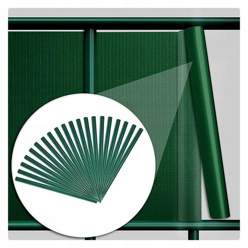 Taśma ogrodzeniowa ZIELONA 19cm x 35m mocna osłona ogrodzenie panelowe na Arena.pl